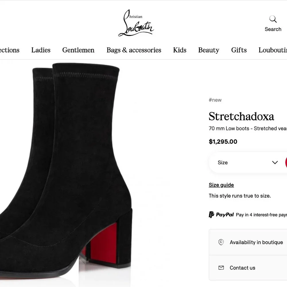 Christian Louboutin Stretchadoxa Low Boot 70mm 40EU - Picture 3 of 8